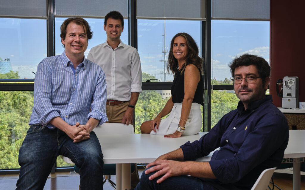 WoodSwallow Management Team. From left to right: Manuel Álvarez, Manuel Moreno, María García Castellano and José Peral.